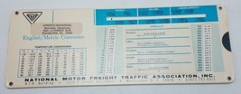 Vtg National Motor Freight Traffic Association English - Metric Converter Slide  - $9.85