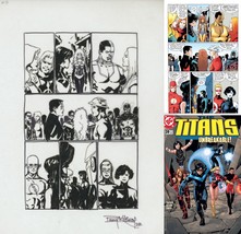 Barry Kitson SIGNED Titans #39 Original Art Prelim Sketch Flash Starfire... - £70.10 GBP