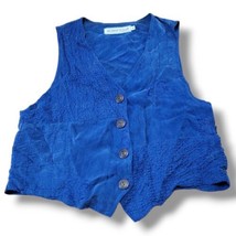 Vintage Action Wear USA Top Size Small Women&#39;s Vintage Top Vest Button F... - £30.24 GBP