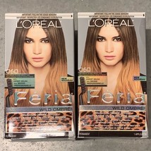 2pk Loreal Feria O60 WILD OMBRE for Medium to Dark Brown Hair Brush On Color NEW - $45.53