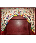 HIPPI VINTAGE WINDOW DOOR HANGING KUTCH EMBROIDERED GATE HOME DECOR VALA... - £89.59 GBP