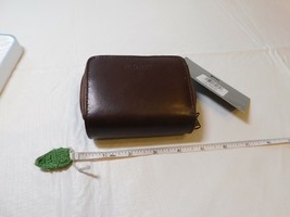 Buxton Genuine Leather Expandable Card Case Accordion Wallet Brown MARKS NOS NEW - £15.80 GBP