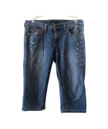 Seven7 Cotton Spandex Medium Wash Capri Jeans Size 10M Mid Rise - £16.61 GBP