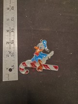 Vintage Disney Stained Glass Christmas Tree Ornament Donald Duck on Candy Cane - £3.86 GBP