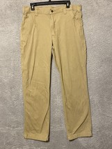 Men’s Carhartt Carpenter Pants Khaki Work 36x32 Relaxed Fit - $20.69