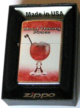 Blood Thirsty Pirate Mixed DRINK Recipe On Back Zippo Lighter - £25.66 GBP