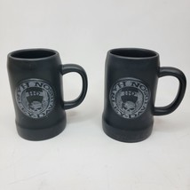 Harley-Davidson Motorcycles Beer Mug Cup Set Of 2 Black Skull Wings - $14.45