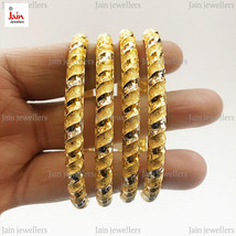 18 Kt, 22 Kt Gold Two Tone Handmade Slip-On Bracelet Bangles 24 - 44 Gm (4 pcs) - £884.63 GBP+