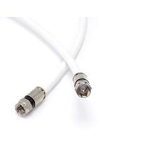 30 Foot White - Solid Copper Coax Cable - RG6 Coaxial Cable with Connectors, F81 - £28.94 GBP