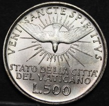 Vatican City 500 Lire, 1958 Gemstone UNC Silver~Rare~100k Minted~ Headquarter... - £75.71 GBP