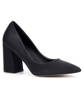 New York And Company Womens Abby Block Heel Pump Color Black Size 8 M - £54.40 GBP