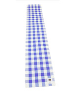 Kinara Madison Buffalo Check Oxford Blue &amp; White Table Runner 13x72 inches - $19.79