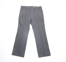 Vtg Y2K 2001 Levis Mens 38x30 Knit Flared Wide Leg Chino Pants Charcoal Gray USA - £62.02 GBP