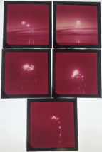 5 Diff VTG Fireworks in Night Sky Glass Plate Photo Slide Magic Lantern - £32.00 GBP