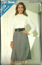 See And Sew Sewing Pattern 5119 Misses Womens Top Blouse Skirt Sz 8 10 1... - $9.98