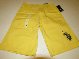 U.S. Polo Assn. Boy&#39;s Youth shorts yellow s7in69yov 14 casual school NWT... - $19.55