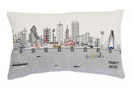 25&quot; White Dallas Daylight Skyline Lumbar Decorative Pillow - $135.49
