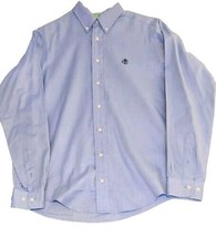 Brooks Brothers Fleece Button Down Oxford Sport Shirt in Blue Size L Logo EUC  - £23.52 GBP