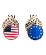 EUROPE OR USA DESIGN HAT OR CAP CLIP WITH GOLF BALL MARKER - $10.51 CAD