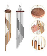 12 Tube Aluminum Wind Chimes Outdoor Bells Home Garden Memorial Gift Decor - $18.29 CAD