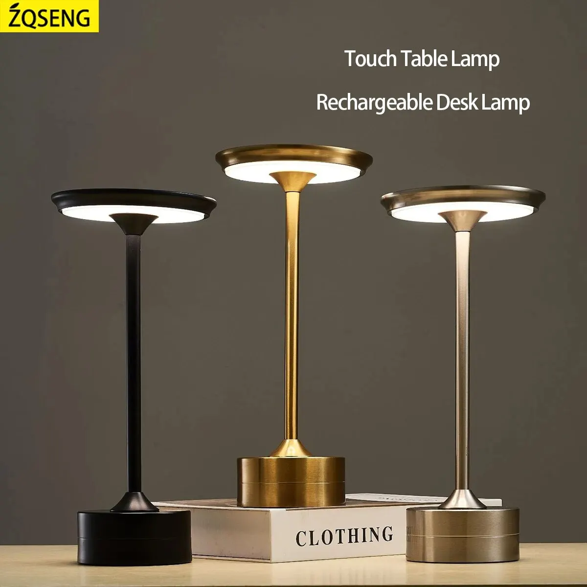 Table Lamp LED Touch Sensor Desktop Night Light Rechargeable Wireless Re... - $36.08+
