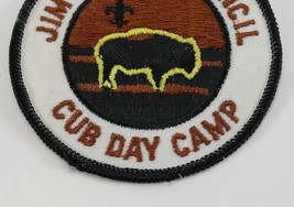 Vintage Jim Bridger Council Cub Day Camp Black Round Boy Scouts BSA Camp Patch - £9.14 GBP