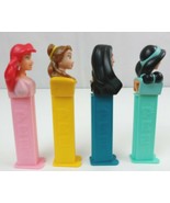 Vtg Lot of 4 Disney Princess Pez Dispensers Belle, Ariel, Jasmine, &amp; Poc... - £10.04 GBP