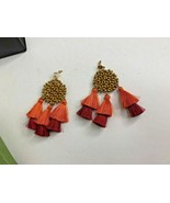 New Fashion Mengpa Boho Tassel Drop Jewelry Beaded Orange Red Earrings  - £6.24 GBP