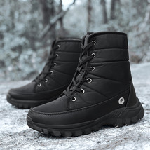 Winter Work Boots Womens Shoes Comfort Waterproof Cotton Shoes Female Plus Warm  - £59.64 GBP