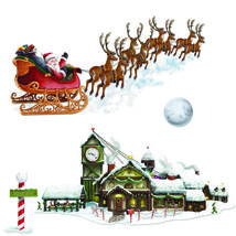 Santa&#39;s Sleigh &amp; Workshop Props Party Accessory (1 count) (4/Pkg) - £55.75 GBP