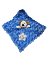 Okie Dokie Blue My First Puppy Security Blanket Dog Paw Print Star Rattl... - $27.71