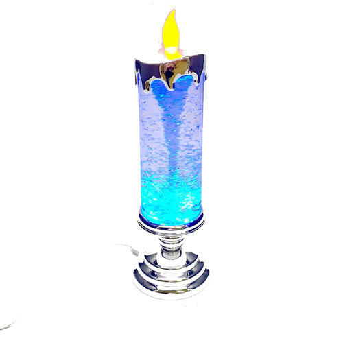 Magic Tornado Rainbow LED Candle Light - Silver - $44.80
