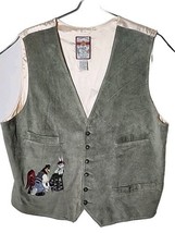 Looney Tunes Men L Classic Wear Warner Brothers Bugs Bunny Button Down Vest - £27.16 GBP