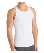 Mens Tank Top Fruit Of The Loom Lot of 6 White Ribbed A-Shirts Tagless-s... - £18.98 GBP