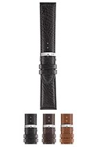 Morellato Genuine Leather Watch Strap - Black - 20mm - Chrome-plated Stainless S - £17.65 GBP