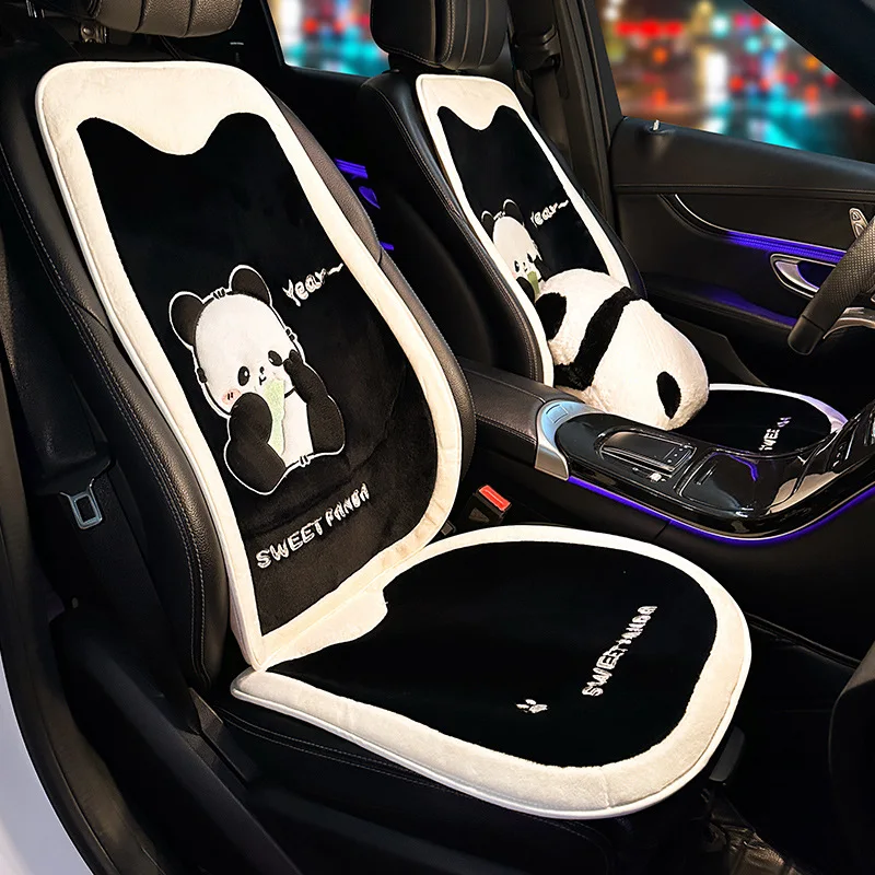 New Cute Panda Cartoon Car Seat Cushion Pad Comfortable Soft Plush Auto ... - $21.60+