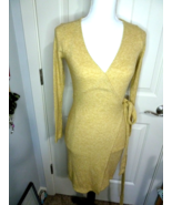 Forever 21 Rib Knit Dress or cardigan sweater Long Sleeve Light Mustard - $12.30 CAD