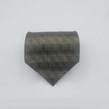Mens Necktie New No Tags 100% Silk, Green And Grey Geometric Size 58 By ... - £5.58 GBP