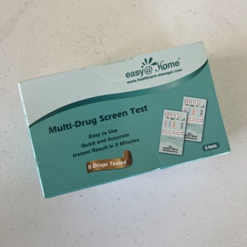 Easy At Home MultiDrug Screen Test 5 Tests In Box test 14 Drugs 06/