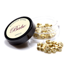 Babe Hair Extensions Silicone Beads Vanilla 100 Pieces - £17.96 GBP