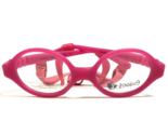 Zoobug Kids Eyeglasses Frames ZB1021 219 Pink Round Rubberized Strap 37-... - £51.02 GBP