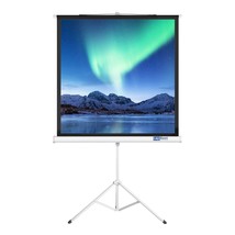 Projector Screen With Stand 100-Inch Indoor Outdoor 1:1 1.2 Gain Pvc Mov... - £97.97 GBP