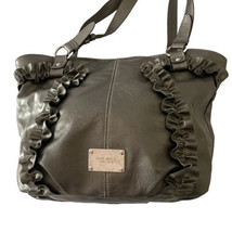 Nine West Shoulder Bag Handbag Purse Vintage Y2K Boho Ruffle Silver Gray... - $27.00