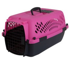 Aspen Fashion Pet Porter Dog Kennel Hard-Sided Dark Pink, Black 1ea/23 in - £63.26 GBP