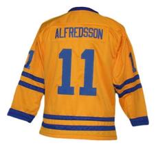 Any Name Number Team Sweden Retro Hockey Jersey New Yellow Any Size image 5
