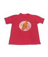 DC Comics The Flash Logo T Shirt Mens M Red Distressed Graphic Tee - $16.82