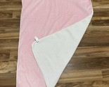 Baby Gap Light Pink Velour Cream Sherpa Baby Blanket Embroidered Bear 20... - $20.89