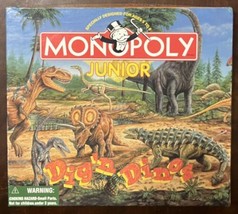 Monopoly Junior Jr, Dig&#39;n Dinos Dinosaur Edu. Board Game - Complete &amp; Gr... - £17.62 GBP