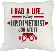 Make Your Mark Design I Had a Life. Funny White Pillow Cover for Optometrist or  - £19.41 GBP+