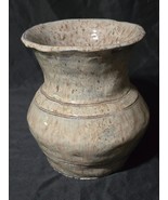 Vintage Hand Thrown ARTIST SIGNED 7.5&quot; Glazed Clay Pottery Jug Urn Plant... - $24.42 CAD